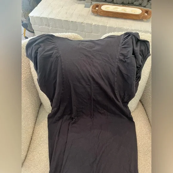 The Great Puff Sleeve Midi Dress, Dark Grey - XS - Picture 6 of 6